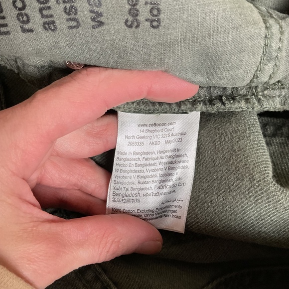 Cotton On Womens 2 Green Loose Straight Jean Denim High Waisted Wide Leg‎ - Picture 7 of 8